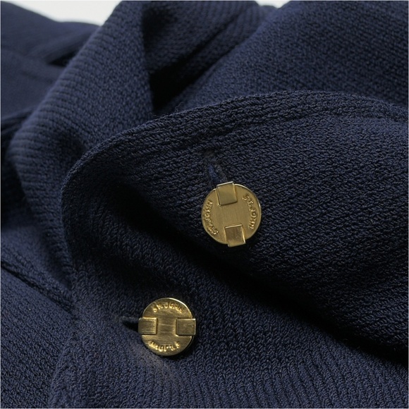 ST. JOHN by MARIE GRAY Navy Blue Knit Blazer Jacket Size 10 - Picture 6 of 9